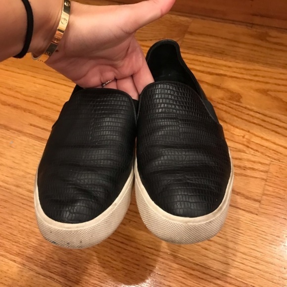 Vince Berlin Lizard‎ Embossed Leather Slip On Flats - Picture 6 of 7